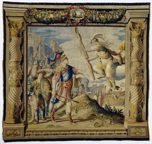 Koning Thaos en de godin Athena door Pieter de Cracht