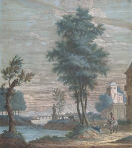 Italiaans landschap, 1769 door Pieter de Groot
