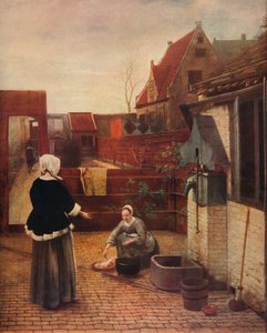 Een Nederlandse Binnenplaats, ca. 1658 door Pieter de Hooch