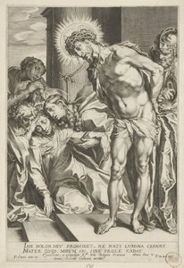 Christus met doornenkroon en wenende Maria