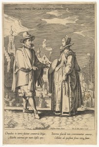 Mercatoris Belgae Eiusque Coniugis Vestitus, uit Mode van Verschillende Naties, n.d.
