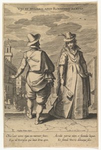 Viri et Mulieris apud Florentinos Habitus, uit Mode van Verschillende Naties, n.d.