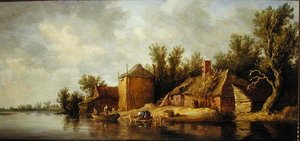 Rivierlandschap door Pieter de Neyn