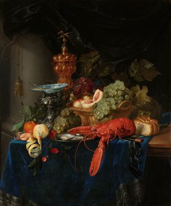 Stilleven met gouden bokaal door Pieter de Ring