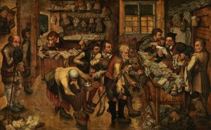 De boerenadvocaat door Pieter the Younger (after) Brueghel