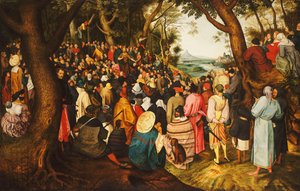 Sint Johannes de Doper predikend in de Wildernis, ca. 1633-50 door Pieter Brueghel the Younger