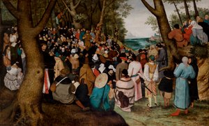 Preek van Johannes de Doper door Pieter the Younger Brueghel