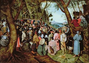 St. Johannes de Doper predikend in de wildernis door Pieter Brueghel the Younger