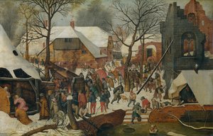 De Aanbidding der Wijzen in de Sneeuw door Pieter the Younger Brueghel