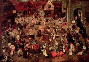 De botsing tussen Careme en Mardi-Gras