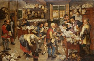 De Betaling van de Tiende, 1619 door Pieter Brueghel the Younger