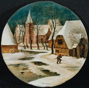 Het dorp in de winter