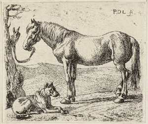 Het paard en de hond door Pieter van Laer