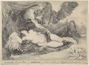 Jupiter en Antiope door Pieter van Sompel