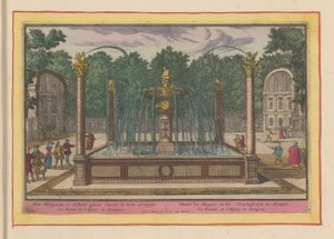 Fontein van de doornuittrekker in de tuinen van het Koninklijk Paleis van Aranjuez door Pieter van den Berge