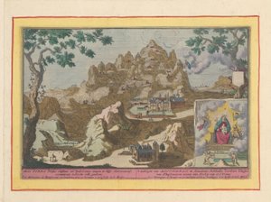 Gezicht op de berg Montserrat door Pieter van den Berge