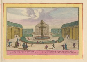 Kerk van Paulus de Heremiet in de tuinen van het Palacio del Buen Retiro te Madrid door Pieter van den Berge