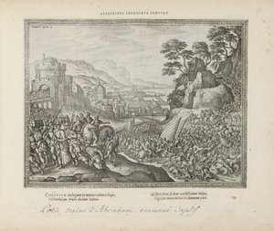 Lot wordt weggevoerd uit Sodom door Pieter van der Borcht (I)