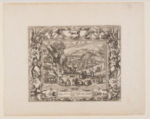 December, van De Twaalf Maanden door Pieter van der Borcht