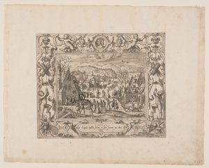 Januari, van De Twaalf Maanden door Pieter van der Borcht