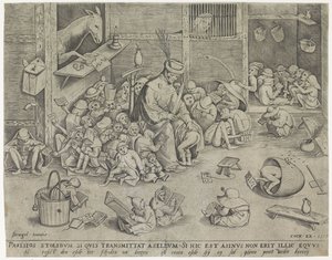 De ezel in school door Pieter van der Heyden
