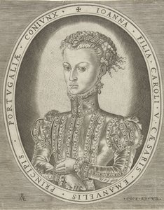 Portret van Johanna van Habsburg (Portretten van heersers) door Pieter van der Heyden