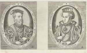 Portretten van Willem II, hertog van Gelre, en van Maria van Oostenrijk, hertogin van Gelre Portretten van heersers