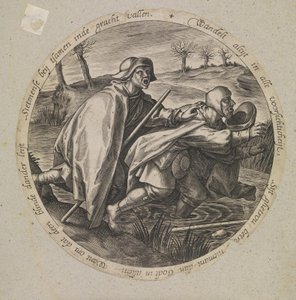 De blinden die de blinden leiden door Pieter van der Heyden