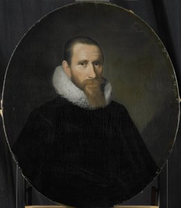Portret van Joost van Coulster, Directeur van de Rotterdamse Kamer van de VOC, gekozen in 1630 door Pieter van der Werff