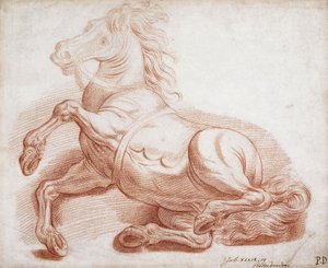 Een gevallen paard door Pietro Dandini