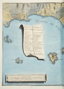 Kaart van de Golf van Gaeta uit 
