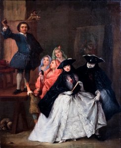De charlatan, ca. 1757 (olieverf op doek) door Pietro Longhi