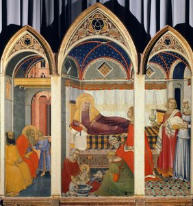 Geboorte van de Maagd door Pietro Lorenzetti