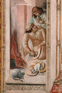 Avondmaal, keuken door Pietro Lorenzetti