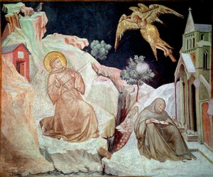 Sint Franciscus van Assisi ontvangt de stigmata door Pietro Lorenzetti