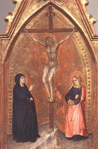 De kruisiging met de Maagd Maria en Johannes de Theoloog, ca. 1330