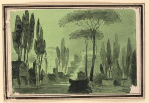 Toneelontwerp, Trappen Tussen Graven door Pietro Narducci