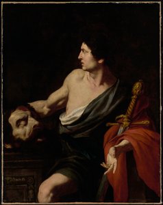 David met het hoofd van Goliath
