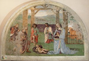 Aanbidding van de herders door Pietro Perugino