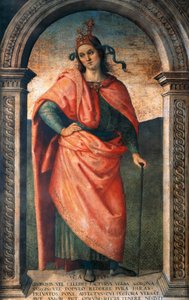 Cato, fresco, Collegio del Cambio, Perugia door Pietro Perugino