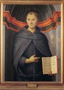 Nicolaas van Tolentino (1245-1305) door Pietro Perugino