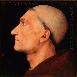 Portret van Don Baldassarre di Antonio di Angelo door Pietro Perugino