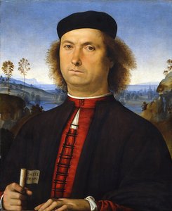 Portret van Francesco delle Opere, 1494 door Pietro Perugino