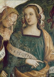 De Perzische Sibylle (detail) door Pietro Perugino