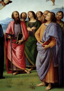 De hemelvaart van Christus (detail) door Pietro Perugino