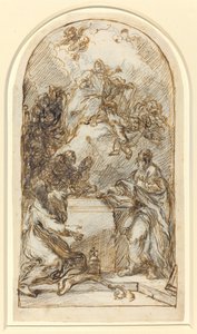 De apotheose van Sint Marcus (recto en verso) door Pietro Roselli
