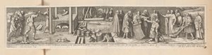 Bouw van de Sint-Pietersbasiliek (Geschiedenis van keizer Constantijn) door Pietro Sante Bartoli