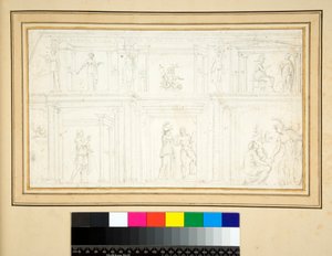 Fragment van een muurschildering door Pietro Santi Bartoli