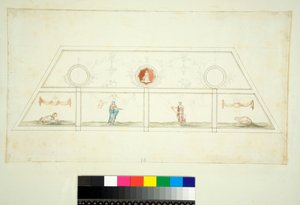 Gewelf van de Villa Madama door Pietro Santi Bartoli