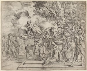 Het Offer van Iphigenia door Pietro Testa
